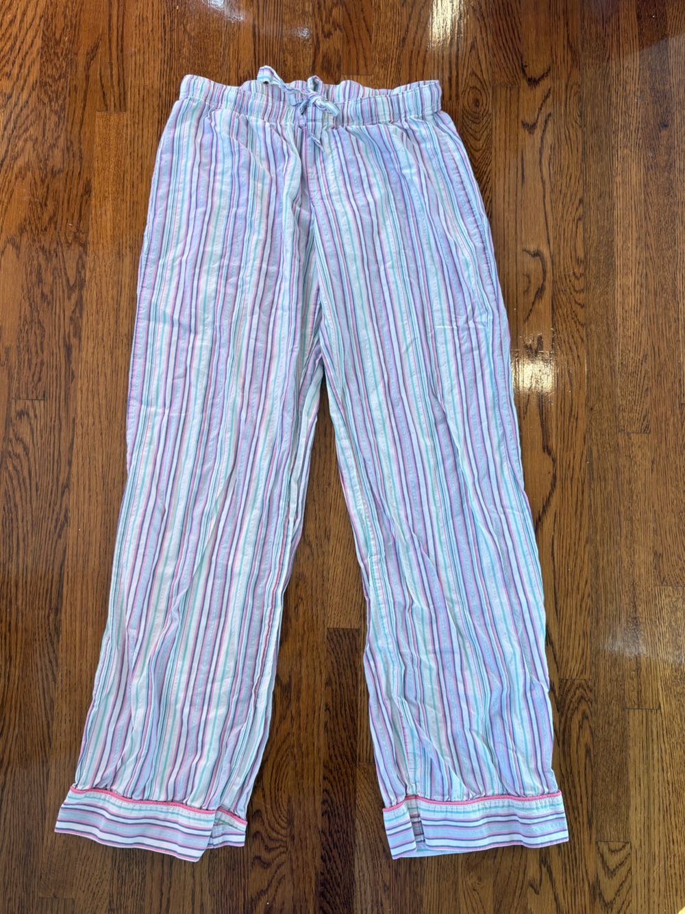 Vintage Y2K Victoria's Secret Pink Purple and White Striped Pajama Pants
